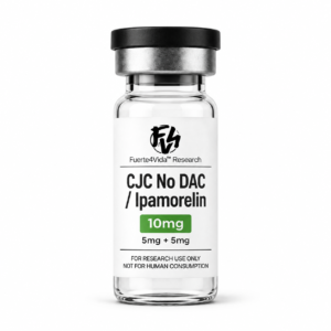Fuerte4Vida Research CJC No DAC / Ipamorelin blend vial, 5 mg of each compound, 10 mg total