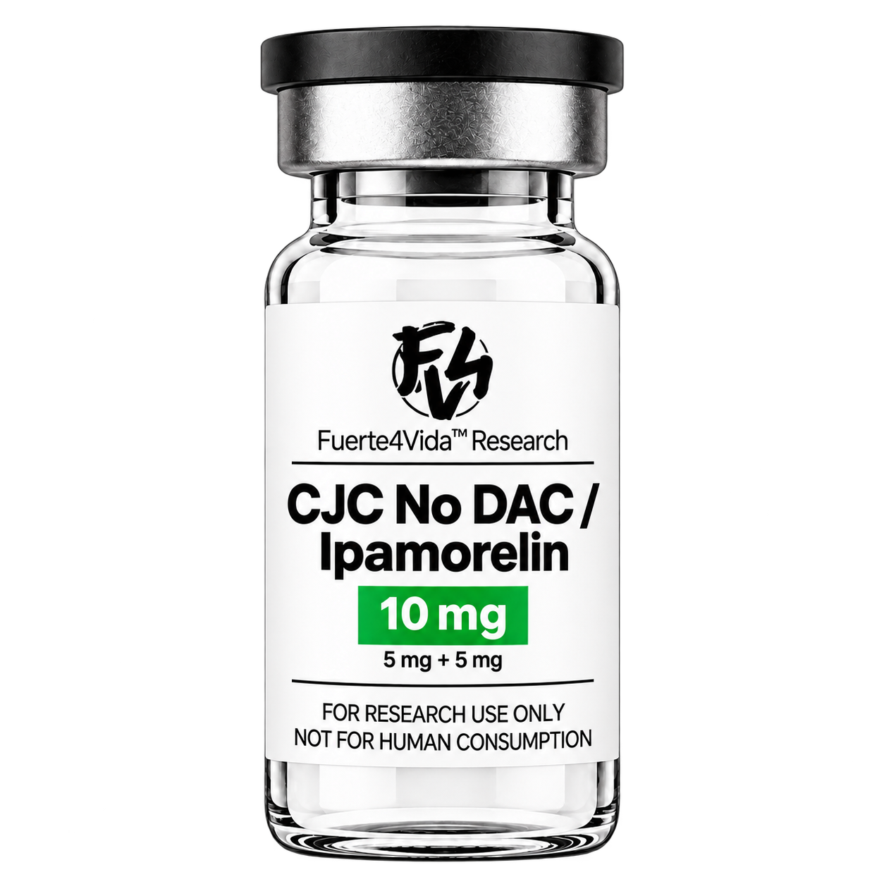 Fuerte4Vida Research CJC No DAC / Ipamorelin 10 mg vial